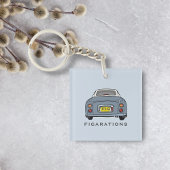 Figaraties Lapis Grijs Figaro Auto Monogram Sleutelhanger