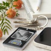 Figaraties Lapis Grijs Figaro Foto Monogram Sleutelhanger (Voorkant Rechts)