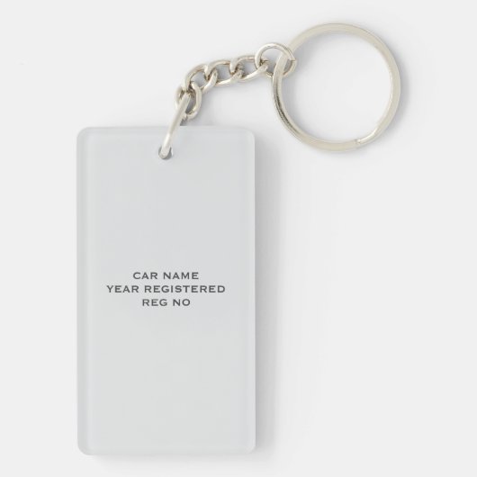 Figaraties Lapis Grijs Figaro Foto Monogram Sleutelhanger (achterkant)