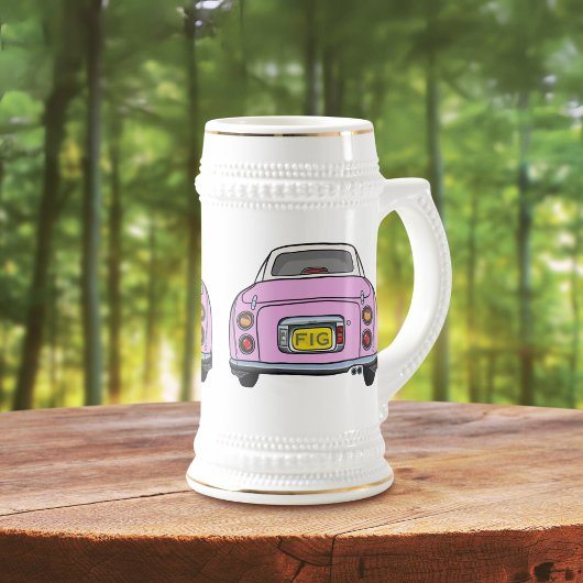 Figaraties Monogram Roze Figaro Auto Bier Stein Bierpul