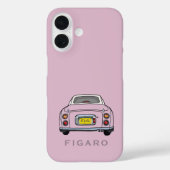 Figaraties Naam Pink Figaro Auto Monogram Case-Mate iPhone Case (Achterkant)