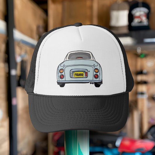 Figarations Bleke Aqua Figaro Car Name Trucker Hat Pet
