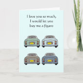 Figarations Buy Me A Figaro Car Valentine's Day Feestdagen Kaart (Voorkant)