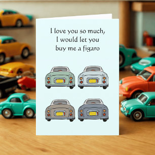Figarations Buy Me A Figaro Car Valentine's Day Feestdagen Kaart