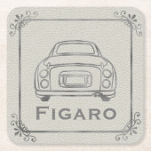 Figarations Figaro Car Square Paper Onderzetter (Voorkant)