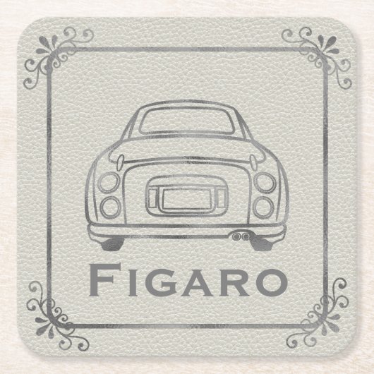 Figarations Figaro Car Square Paper Onderzetter (Voorkant)