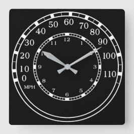 Figarations Figaro Car Zwarte Snelheidsmeter Klok