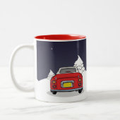 Figarations Figmas Vakantie Rode Figaro Auto Tweekleurige Koffiemok (Links)