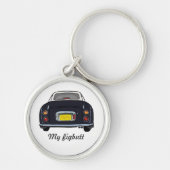 Figarations Funny Black Figaro Naam van de auto Sleutelhanger (Voorkant)