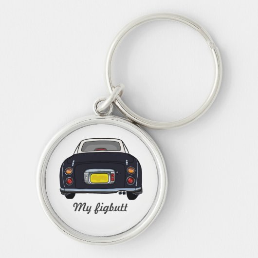 Figarations Funny Black Figaro Naam van de auto Sleutelhanger (Voorkant)