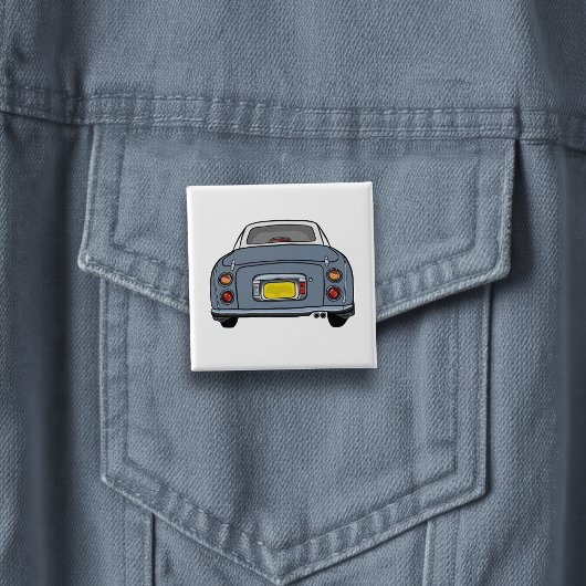 Figarations Lapis Grey Figaro Car Button Badge
