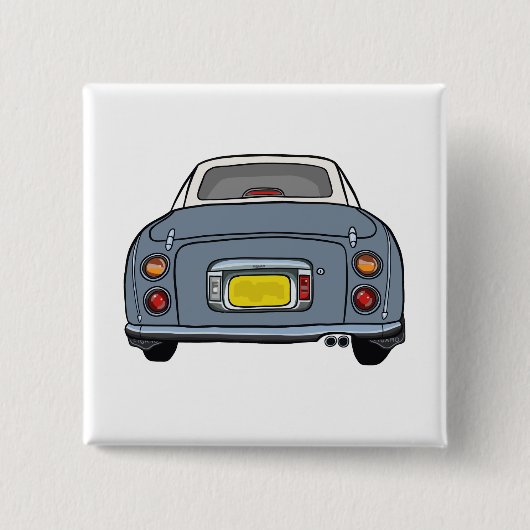 Figarations Lapis Grey Figaro Car Button Badge (Voorkant)