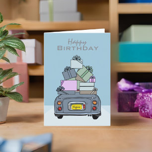 Figarations Lapis Grey Figaro Happy Birthday Kaart