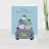 Figarations Lapis Grey Figaro Happy Birthday Kaart (Voorkant)