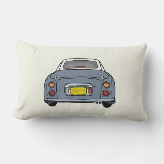 Figarations Lapis Grijs Figaro Auto Geplaagd Silho Kussen (Voorkant)