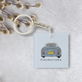 Figarations Lapisgrijs Figaro Auto Monogram Sleutelhanger