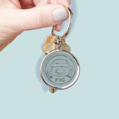 Figarations Monogram Figaro Auto Bord Aqua Sleutelhanger