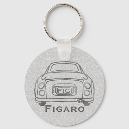 Figarations Monogram Figaro Naam van de autobestuu Sleutelhanger (Voorkant)