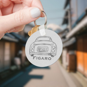 Figarations Monogram Figaro Naam van de autobestuu Sleutelhanger