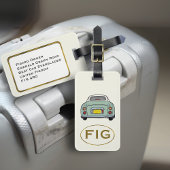 Figarations Monogram Groene Figaro Auto Bagagelabe Bagagelabel
