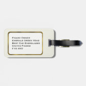 Figarations Monogram Groene Figaro Auto Bagagelabe Bagagelabel (Achterkant horizontaal)