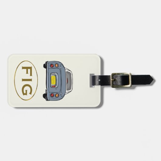 Figarations Monogram Lapis Figaro Auto Bagagelabel (Voorkant horizontaal)