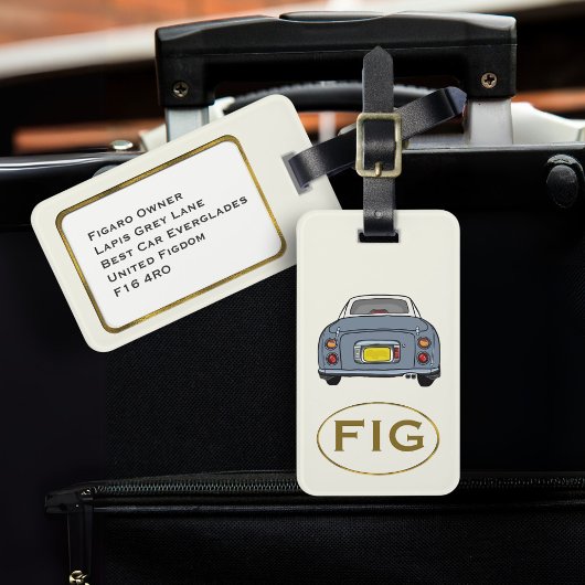 Figarations Monogram Lapis Figaro Auto Bagagelabel