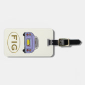 Figarations Monogram Lila Figaro Auto Bagagelabel (Voorkant horizontaal)