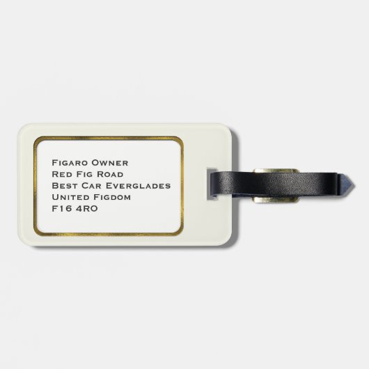 Figarations Monogram Red Figaro Car Bagagelabel (Achterkant horizontaal)