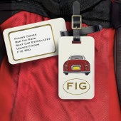 Figarations Monogram Red Figaro Car Bagagelabel
