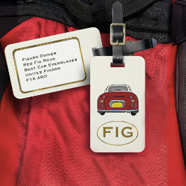 Figarations Monogram Red Figaro Car Bagagelabel