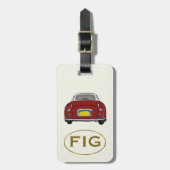 Figarations Monogram Rode Figaro Auto Bagage Label (Voorkant verticaal)