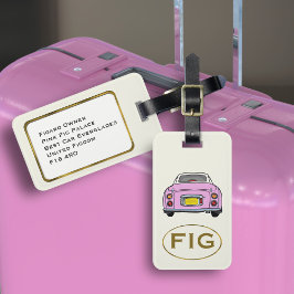Figarations Monogram Roze Figaro Auto Bagagelabel