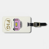 Figarations Monogram Roze Figaro Auto Bagagelabel (Voorkant horizontaal)