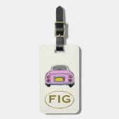Figarations Monogram Roze Figaro Auto Bagagelabel (Voorkant verticaal)