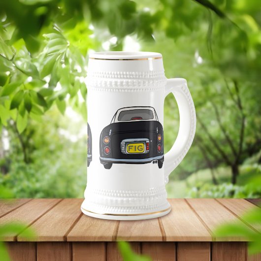 Figarations Monogram Zwart Figaro Auto Bier Stein Bierpul