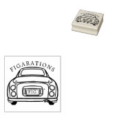 Figarations Monoline Figaro Autonaam Rubber Stempe Rubberstempel (Gestempeld)