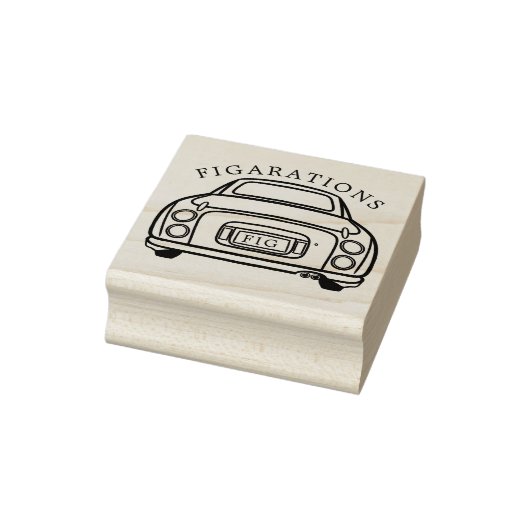 Figarations Monoline Figaro Autonaam Rubber Stempe Rubberstempel (Stempel)