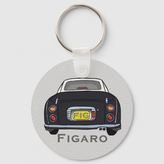 Figarations Schattige Black Figaro Naam van de aut Sleutelhanger (Voorkant)