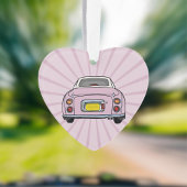 Figarations Schattige Bord Roze Figaro Car Ornamen Ornament