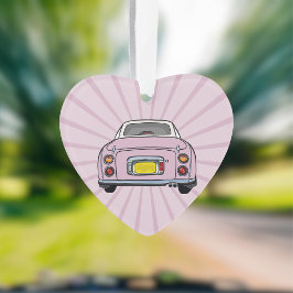 Figarations Schattige Bord Roze Figaro Car Ornamen Ornament