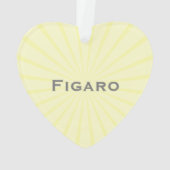 Figarations Schattige geel Figaro Auto Ornament (achterkant)