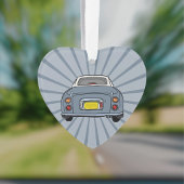 Figarations Schattige Lapis Grijs Figaro Auto Orna Ornament