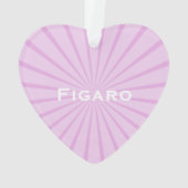 Figarations Schattige Snoep Roze Figaro Auto Ornam Ornament (achterkant)
