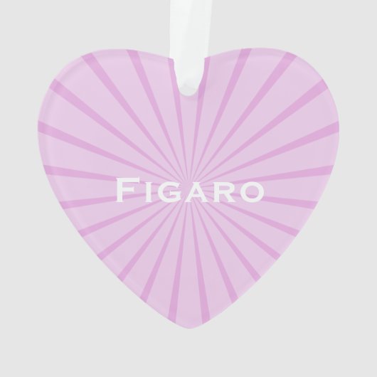 Figarations Schattige Snoep Roze Figaro Auto Ornam Ornament (achterkant)