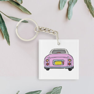 Figarations Schattige Snoep Roze Figaro Car Square Sleutelhanger