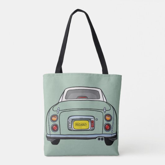 Figarations Schattigee Emerald Green Figaro Car Ca Tote Bag (Achterkant)