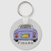 Figarations Schattigee Lila Figaro Naam van de aut Sleutelhanger (Voorkant)