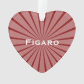 Figarations Schattigee rode Figaro Car Ornament (achterkant)