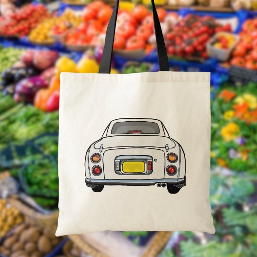 Figarations Schattigee Witte Figaro Auto Canvas ta Tote Bag